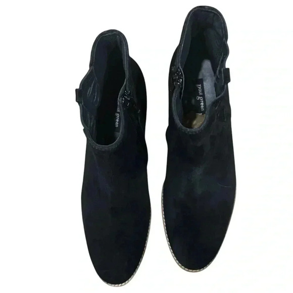 Paul Green Vienna Chelsea Boot Soft suede Black round Toe US 7.5 UK 5 EUC - Picture 6 of 9